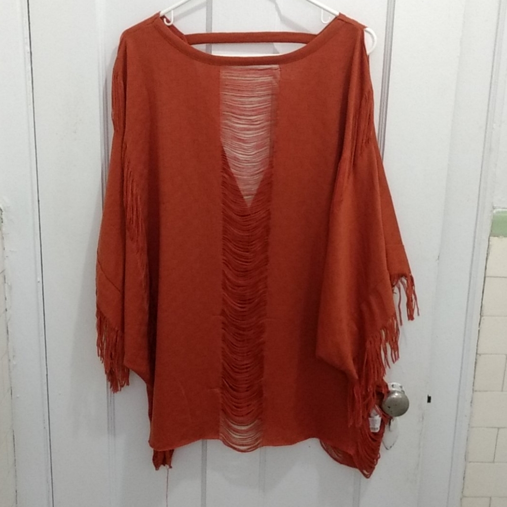 Boho fringed Zara poncho